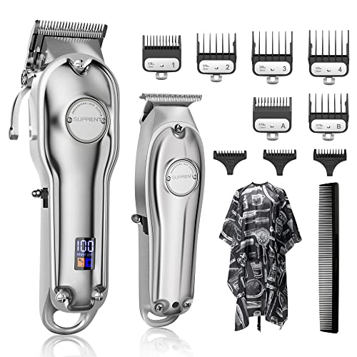 SUPRENT® Hair Clippers for Men, Professional Hair Cutting Kit & T-Blade Trimm...