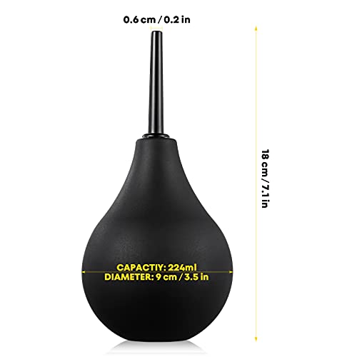 SUPVOX 224ml Ear Syringe Bulb Ear Suction Sucker Squeeze Ball Size L (Black)