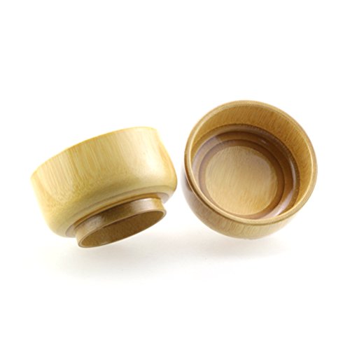 SUPVOX Bamboo Shaving Soap Bowl Cup Wood Shaving Mug Container for Men