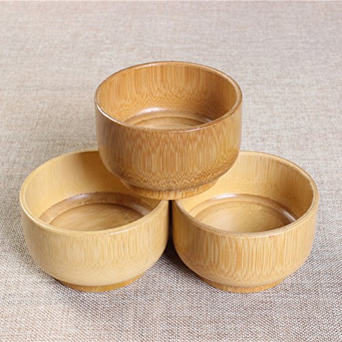 SUPVOX Bamboo Shaving Soap Bowl Cup Wood Shaving Mug Container for Men