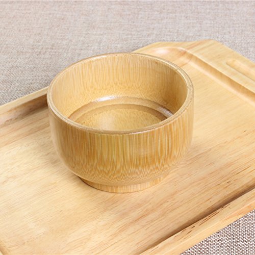 SUPVOX Bamboo Shaving Soap Bowl Cup Wood Shaving Mug Container for Men
