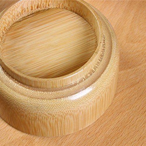 SUPVOX Bamboo Shaving Soap Bowl Cup Wood Shaving Mug Container for Men
