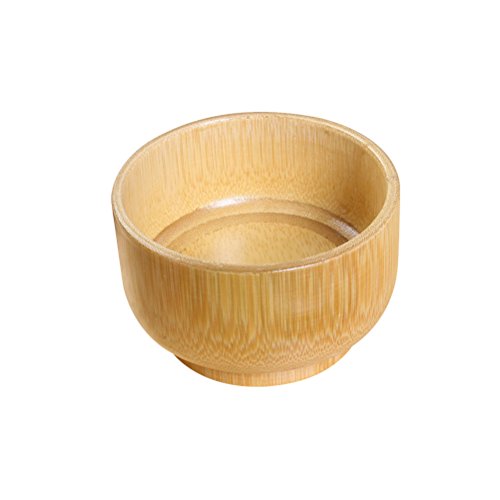 SUPVOX Bamboo Shaving Soap Bowl Cup Wood Shaving Mug Container for Men