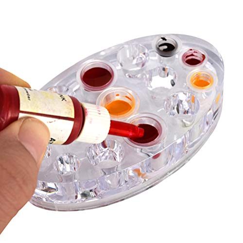 SUPVOX Ellipse Transparent Pigment Shelf Acrylic Tattoo Ink Cup Tattoo Pigmen...
