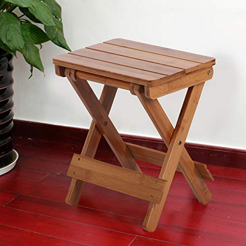 Bamboo Folding Stool Makeup Stool Shower Bench Portable Seat Small Bench for ...