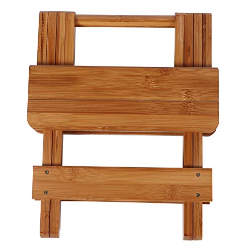 Bamboo Folding Stool Makeup Stool Shower Bench Portable Seat Small Bench for ...