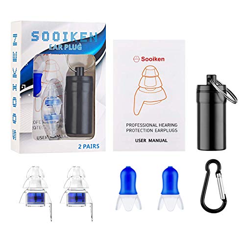 SureFire EP4 Sonic Defenders Plus filtered Earplugs, triple flanged design, r...