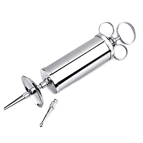Ear Wax Removal Syringe 4 OZ - Brass with Chrome Finish Ideal for Household, ...