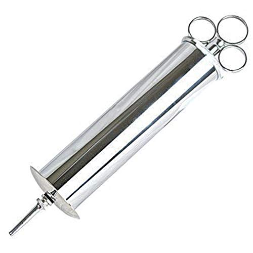 Ear Wax Removal Syringe 4 OZ - Brass with Chrome Finish Ideal for Household, ...