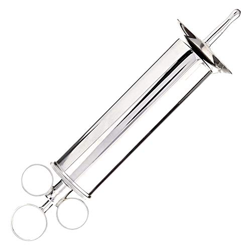 Ear Wax Removal Syringe 4 OZ - Brass with Chrome Finish Ideal for Household, ...