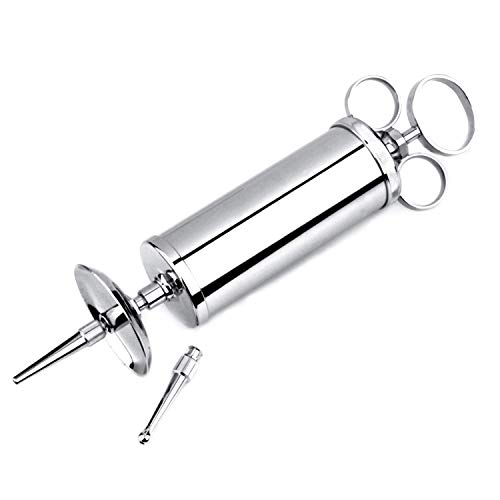 Ear Wax Removal Syringe 4 OZ - Brass with Chrome Finish Ideal for Household, ...