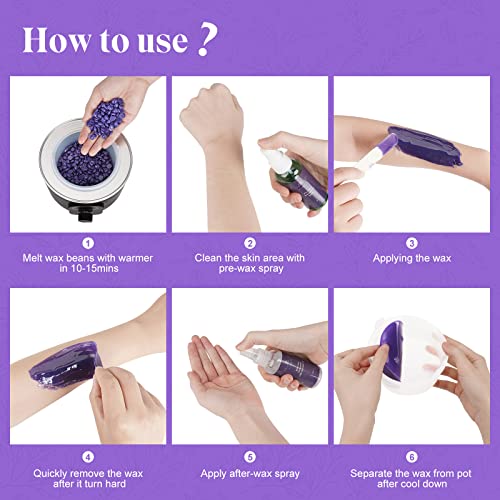 Wax Heater, Complete Wax Hair Removal Kit with Digital Display, Electric Wax ...