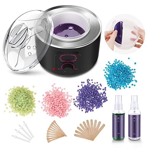 Wax Heater, Complete Wax Hair Removal Kit with Digital Display, Electric Wax ...