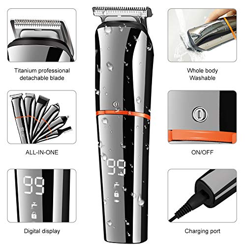 SURKER Beard Trimmer for Men Hair Clippers Body Mustache Nose Hair Groomer Co...