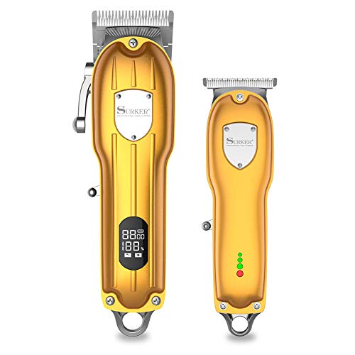 SURKER Mens Hair Clipper Professional Hair Trimmer Barber Clipper Set Beard T...