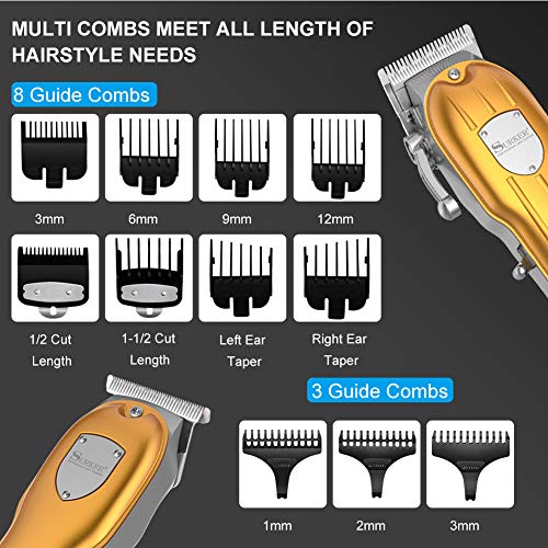 SURKER Mens Hair Clipper Professional Hair Trimmer Barber Clipper Set Beard T...