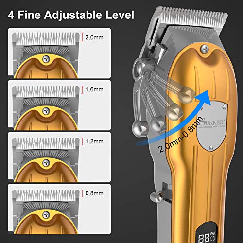 SURKER Mens Hair Clipper Professional Hair Trimmer Barber Clipper Set Beard T...