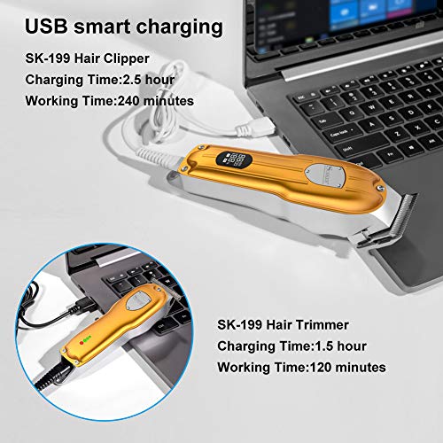 SURKER Mens Hair Clipper Professional Hair Trimmer Barber Clipper Set Beard T...