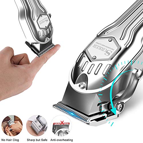 SURKER Mens Hair Clippers Cord Cordless Hair Trimmer Professional Haircut Kit...
