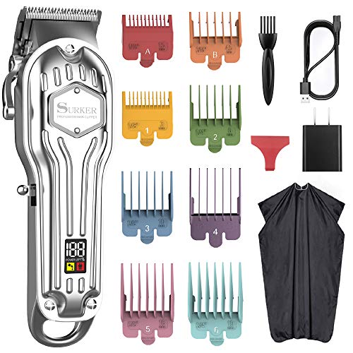 SURKER Mens Hair Clippers Cord Cordless Hair Trimmer Professional Haircut Kit...