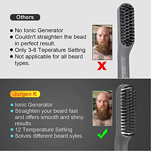 Hair Straightener Brush for Women, Beard Straightener for Men, Straightening ...
