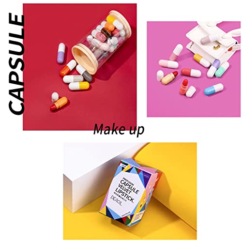 Mini Capsule Lipstick Set Cute Matte Lipstick Velvet Lipsticks Nonstick Cup E...
