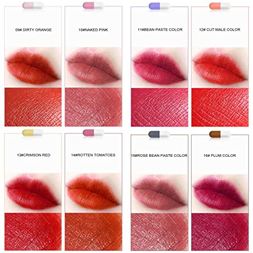 Mini Capsule Lipstick Set Cute Matte Lipstick Velvet Lipsticks Nonstick Cup E...
