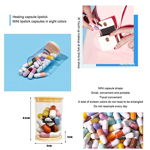Mini Capsule Lipstick Set Cute Matte Lipstick Velvet Lipsticks Nonstick Cup E...