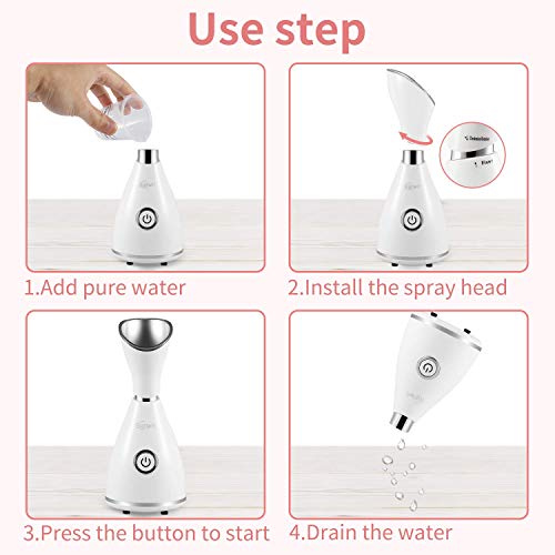 Facial Steamer - Surwit 10X Penetration Pro Nano Ionic Face Steamer for Facia...