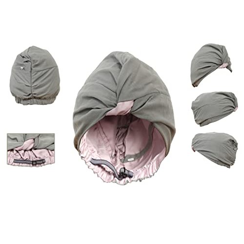 Sustainably Silk Sleeping Turban wrap - Vegan Bamboo Silk Inner Sleep Cap for...