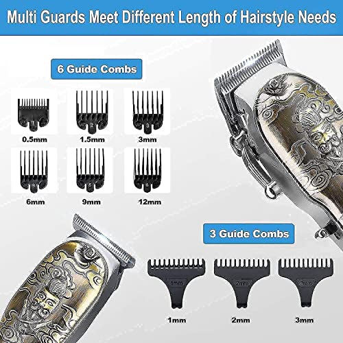 Haircut Clippers and Trimmers Set of 3, Suttik Cordless Ornate Hair Clippers ...