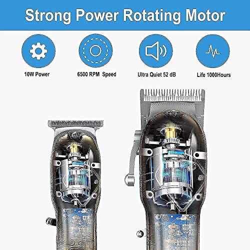 Haircut Clippers and Trimmers Set of 3, Suttik Cordless Ornate Hair Clippers ...