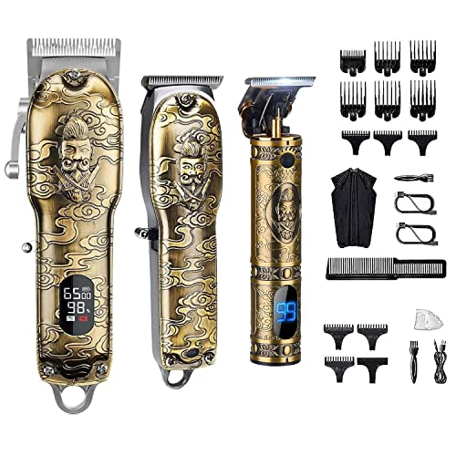 Haircut Clippers and Trimmers Set of 3, Suttik Cordless Ornate Hair Clippers ...
