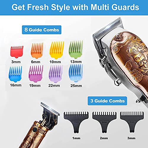 Suttik Hair Clippers and Trimmers Set for Men, Professional Cordless Barber C...