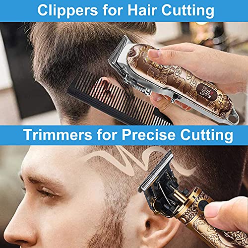 Suttik Hair Clippers and Trimmers Set for Men, Professional Cordless Barber C...