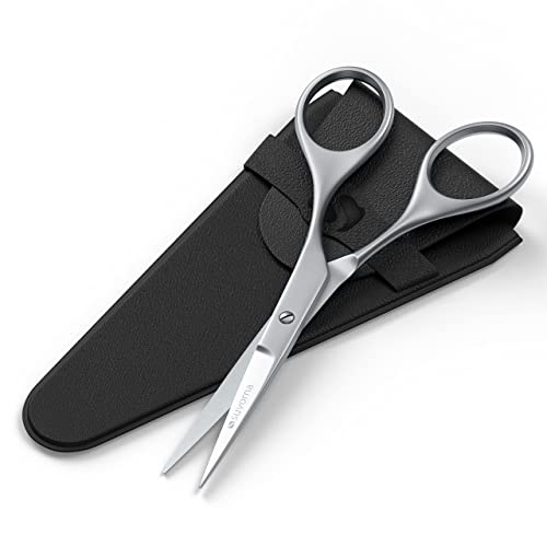 Suvorna 4.5" Beard Scissors, Mustache Scissors, Nose, Eyebrow & Ear Hair Scis...
