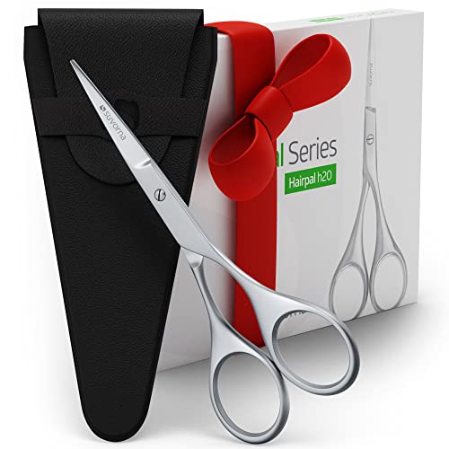 Suvorna 4.5" Beard Scissors, Mustache Scissors, Nose, Eyebrow & Ear Hair Scis...