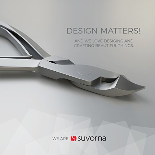 Suvorna 7Pcs Premium Manicure Set - Japanese Steel Nail/Cuticle Nippers, Nail...