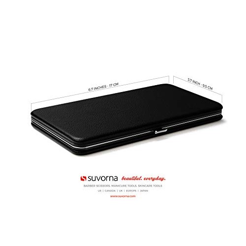 Suvorna 7Pcs Premium Manicure Set - Japanese Steel Nail/Cuticle Nippers, Nail...