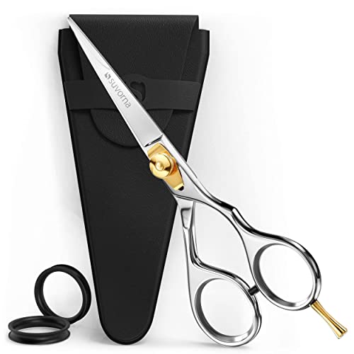 Suvorna Condor 5" Beard Scissors for Men, Mustache Scissors for Cutting, Styl...