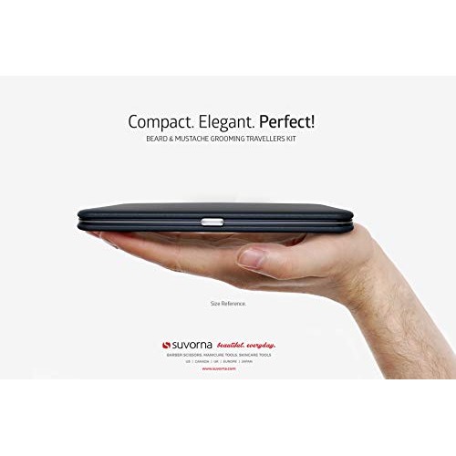 Suvorna Premium Beard and Mustache Scissors set / Kit (4pcs). 5.5" Precision ...