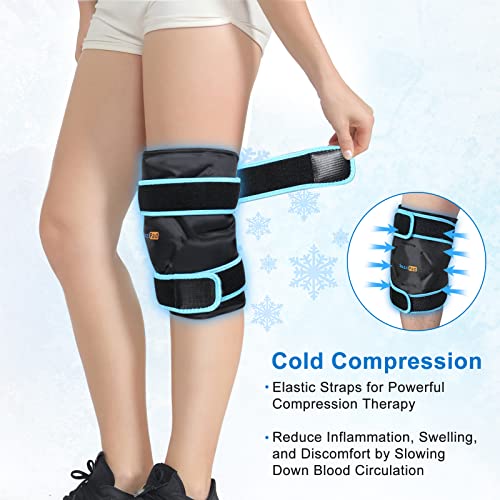 SuzziPad Knee Ice Pack for Injuries Reusable Gel Cold Pack with Cold Compress...