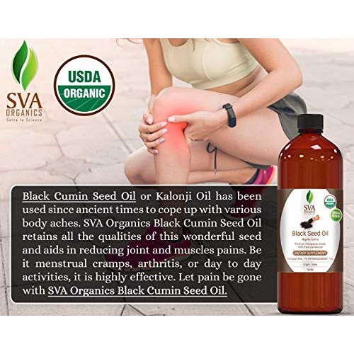 USDA Certified Organic Black Seed Carrier Oil (16 Oz)- Guaranteed 100% Pure &...