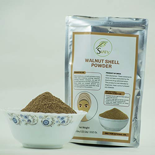 SVATV Walnut Shell Powder (Juglans regia L.) for facial Scrub Formulation, Li...