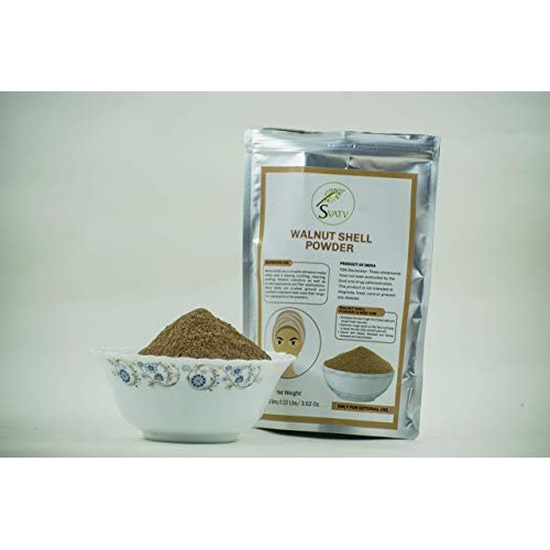 SVATV Walnut Shell Powder (Juglans regia L.) for facial Scrub Formulation, Li...