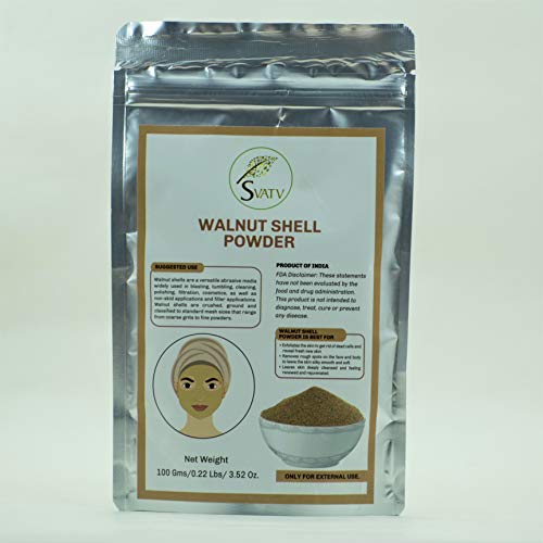 SVATV Walnut Shell Powder (Juglans regia L.) for facial Scrub Formulation, Li...