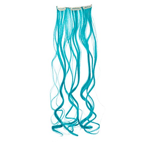 SWACC 7 Pcs Full Head Party Highlights Clip on in Hair Extensions Colored Hai...