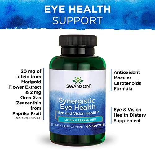 Swanson Lutein & Zeaxanthin Synergistic Eye Health Vision Retina Macula Suppl...