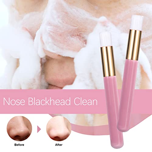 Swathie 40 Pieces Pink Lash Shampoo Brushes, Eyelash Extension Cleanser Brush...