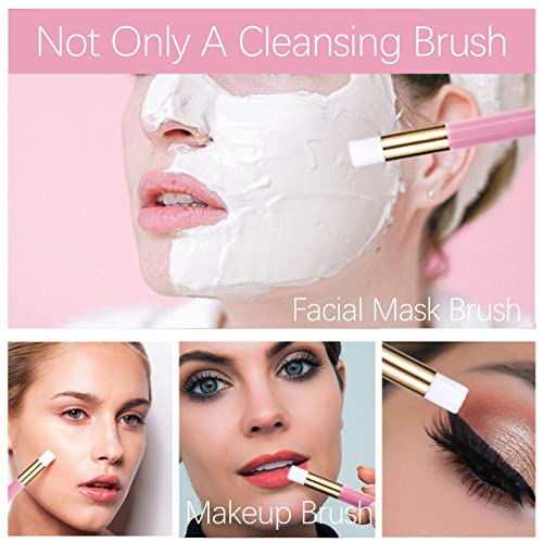 Swathie 40 Pieces Pink Lash Shampoo Brushes, Eyelash Extension Cleanser Brush...